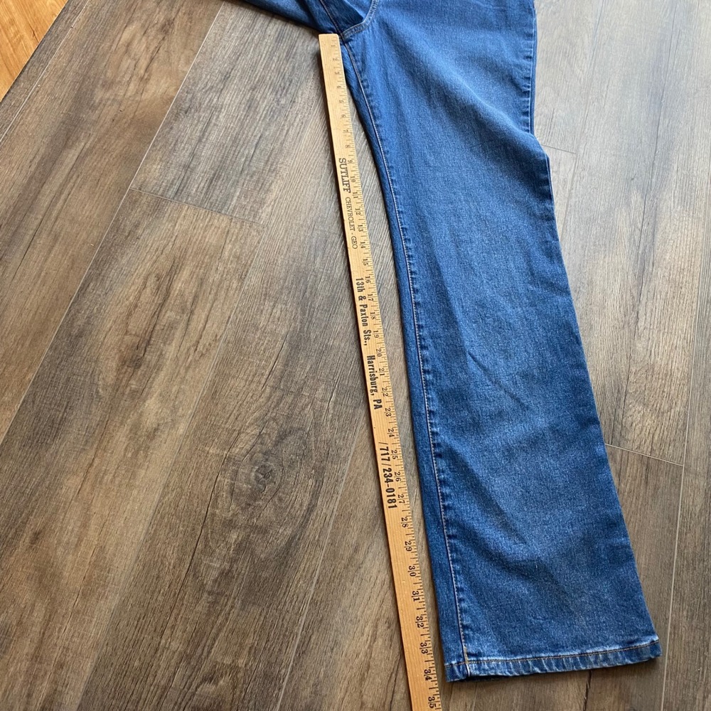 DG2 by Diane Gilman Womens Tall Bootcut Jeans Blue Western Studded Pockets 12T - Picture 8 of 8